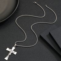 Hip-hop Cross Stainless Steel Pendant Necklace main image 3