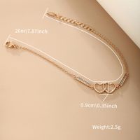 Elegant Xuping Simple Style Heart Shape Alloy Plating Inlay Artificial Diamond 18k Gold Plated Women's Bracelets main image 2
