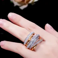 Hochzeit Einfacher Stil Koreanische Art Ball Kupfer 14 Karat Vergoldet Vergoldet Überzogen Mit Rhodium Künstliche Edelsteine Ringe In Masse main image 2