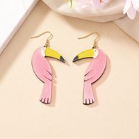 1 Pair Cute Flamingo Plating Arylic Drop Earrings main image 5