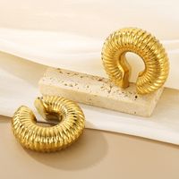 1 Pair Simple Style U Shape Plating Stainless Steel 18K Gold Plated Ear Cuffs main image 5
