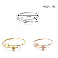 Simple Style Infinity Star Moon Titanium Steel 18K Gold Plated Bangle In Bulk main image 4