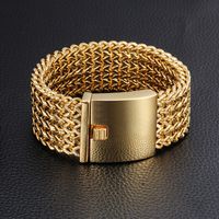 Titanium Steel 18K Gold Plated Hip-Hop Punk Plating Geometric Rings Bracelets main image 5