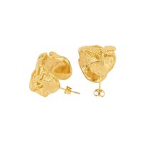 1 Pair French Style Solid Color Plating Titanium Steel 18K Gold Plated Ear Studs main image 3