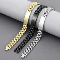 Casual Retro Solid Color Titanium Steel 18K Gold Plated Bracelets In Bulk main image 3