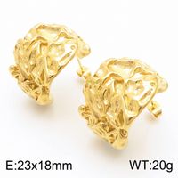 1 Pair French Style Solid Color Plating Titanium Steel 18K Gold Plated Ear Studs sku image 1