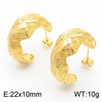 1 Pair Simple Style Solid Color Plating Inlay Titanium Steel Artificial Pearls 18K Gold Plated Ear Studs sku image 1