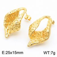 1 Pair Simple Style Solid Color Plating Inlay Titanium Steel Artificial Pearls 18K Gold Plated Ear Studs sku image 5