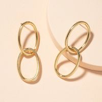 1 Pair Modern Style Classic Style Geometric Stainless Steel None Gold Plated Drop Earrings main image 1