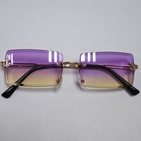 Fashion Solid Color Pc Square Frameless Women's Sunglasses sku image 21