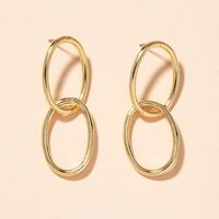 1 Pair Modern Style Classic Style Geometric Stainless Steel None Gold Plated Drop Earrings main image 3