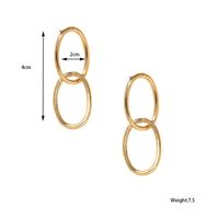 1 Pair Modern Style Classic Style Geometric Stainless Steel None Gold Plated Drop Earrings main image 2