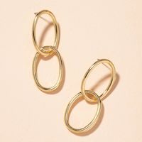 1 Pair Modern Style Classic Style Geometric Stainless Steel None Gold Plated Drop Earrings main image 4
