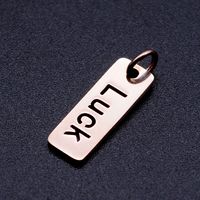 Simple Style Letter Stainless Steel Polishing Plating Titanium Steel Rose Gold Plated Jewelry Accessories main image 7