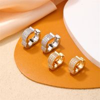 1 Pair Ig Style Simple Style Clouds Plating Inlay Copper Zircon White Gold Plated Gold Plated Earrings main image 1
