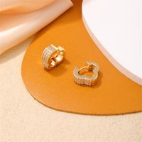 1 Pair Ig Style Simple Style Clouds Plating Inlay Copper Zircon White Gold Plated Gold Plated Earrings main image 4