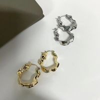 1 Pair Simple Style Geometric Alloy White Gold Plated Gold Plated Hoop Earrings main image 1