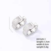 1 Pair Ig Style Simple Style Clouds Plating Inlay Copper Zircon White Gold Plated Gold Plated Earrings sku image 1
