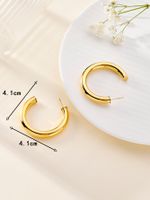 1 Pair Simple Style Geometric 304 Stainless Steel 14K Gold Plated Ear Studs main image 2