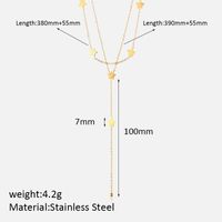 304 Stainless Steel Simple Style Shiny Polishing Plating Pentagram Pendant Necklace sku image 1
