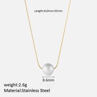 304 Stainless Steel Simple Style Shiny Polishing Plating Solid Color Pendant Necklace main image 2