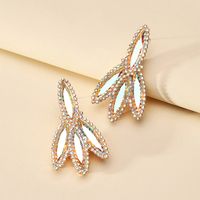 1 Pair Luxurious Shiny Geometric Plating Inlay Zinc Alloy Glass Drop Earrings sku image 4