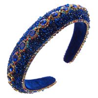 Women's Elegant Modern Style Solid Color Flannel Inlay Rhinestones Hair Band main image 6