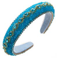 Women's Elegant Modern Style Solid Color Flannel Inlay Rhinestones Hair Band main image 7