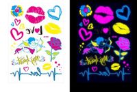 Valentine's Day Heart Shape Mixed Materials Tattoos & Body Art 1 Piece sku image 3