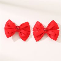 Women's Cute Sweet Bow Knot Alloy Organza Inlay Artificial Pearls Hair Clip main image 7