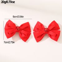 Women's Cute Sweet Bow Knot Alloy Organza Inlay Artificial Pearls Hair Clip main image 3