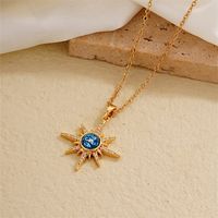 Wholesale IG Style Simple Style Universe Starry Sky 304 Stainless Steel Copper Plating Inlay Gold Plated Zircon Charms Necklace main image 3