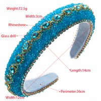 Women's Elegant Modern Style Solid Color Flannel Inlay Rhinestones Hair Band main image 2