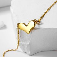 304 Stainless Steel Simple Style Polishing Plating Letter Heart Shape Pendant Necklace main image 7
