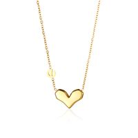 304 Stainless Steel Simple Style Polishing Plating Letter Heart Shape Pendant Necklace main image 9