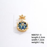 Wholesale IG Style Simple Style Universe Starry Sky 304 Stainless Steel Copper Plating Inlay Gold Plated Zircon Charms Necklace sku image 12