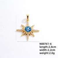 Wholesale IG Style Simple Style Universe Starry Sky 304 Stainless Steel Copper Plating Inlay Gold Plated Zircon Charms Necklace sku image 8