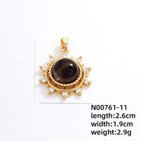Wholesale IG Style Simple Style Universe Starry Sky 304 Stainless Steel Copper Plating Inlay Gold Plated Zircon Charms Necklace sku image 10