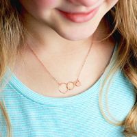 Simple Style Classic Style Circle Letter Copper Plating Carving 14k Gold Plated Pendant Necklace main image 6