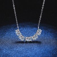 Elegant Glam Oval Sterling Silver Plating Inlay Zircon White Gold Plated Necklace main image 1