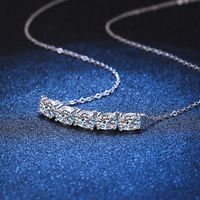 Elegant Glam Oval Sterling Silver Plating Inlay Zircon White Gold Plated Necklace main image 3