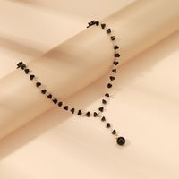 Simple Style Geometric Alloy Plating Inlay Artificial Crystal Artificial Pearls Women's Choker main image 5