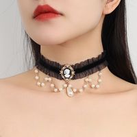 Elegant Bow Knot Mixed Materials Inlay Artificial Pearls Women's Choker main image 1