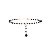 Simple Style Geometric Alloy Plating Inlay Artificial Crystal Artificial Pearls Women's Choker sku image 2
