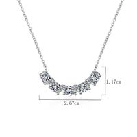 Élégant Glamour Ovale Argent Sterling Placage Incruster Zircon Or Blanc Plaqué Collier main image 2