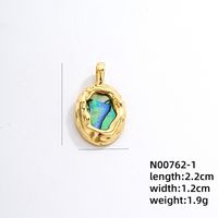 Wholesale IG Style Vintage Style Round Starry Sky 304 Stainless Steel Copper Plating Inlay K Gold Plated Zircon Charms Necklace sku image 5