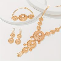 Elegant Glam Geometric Copper Plating 18k Gold Plated Bracelets Earrings Necklace main image 5