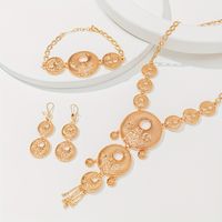 Elegant Glam Geometric Copper Plating 18k Gold Plated Bracelets Earrings Necklace main image 4