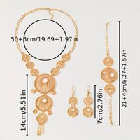 Elegant Glam Geometric Copper Plating 18k Gold Plated Bracelets Earrings Necklace main image 2