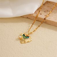 Wholesale IG Style Vintage Style Starry Sky Heart Shape Butterfly 304 Stainless Steel Copper Plating Inlay K Gold Plated Zircon Charms Necklace main image 2
